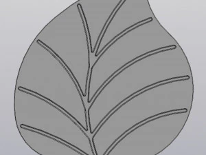 Cup coaster Leaf 3D Print Model