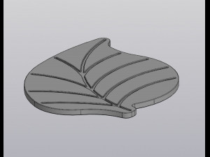 Cup coaster Leaf 3Dプリントモデル