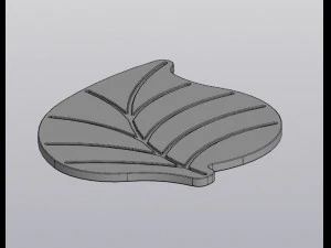 Cup coaster Leaf 3D Print Model