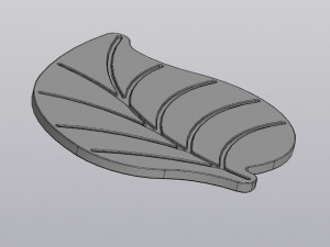 Cup coaster Leaf 3Dプリントモデル
