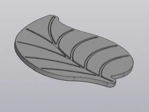 Cup coaster Leaf 3D Print Model