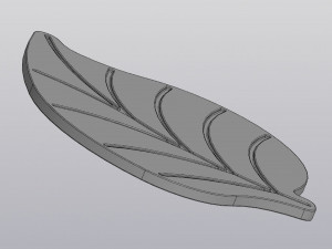 Cup coaster Leaf 3Dプリントモデル