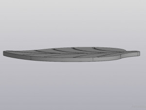 Cup coaster Leaf 3Dプリントモデル