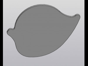 Cup coaster Leaf 3Dプリントモデル