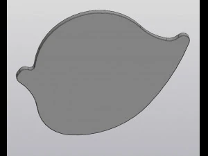 Cup coaster Leaf 3D Print Model