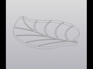 Cup coaster Leaf 3Dプリントモデル