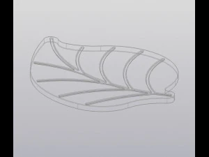 Cup coaster Leaf 3D Print Model
