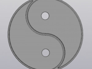 Cup coaster Yin Yang 3D Baskı Modeli