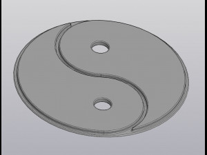 Cup coaster Yin Yang 3D Baskı Modeli