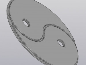 Cup coaster Yin Yang 3D Baskı Modeli