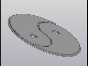 Cup coaster Yin Yang 3D Baskı Modeli