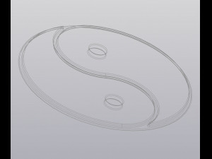 Cup coaster Yin Yang 3D Baskı Modeli
