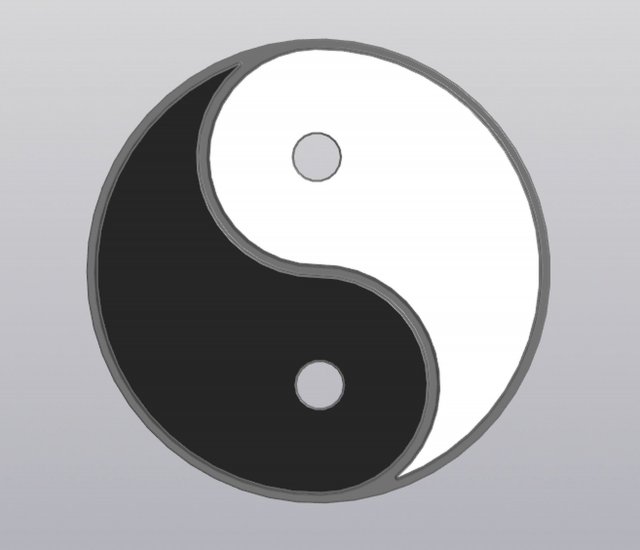 Cup coaster Yin Yang 3D Baskı Modeli .c4d .max .obj .3ds .fbx .stl .blend 