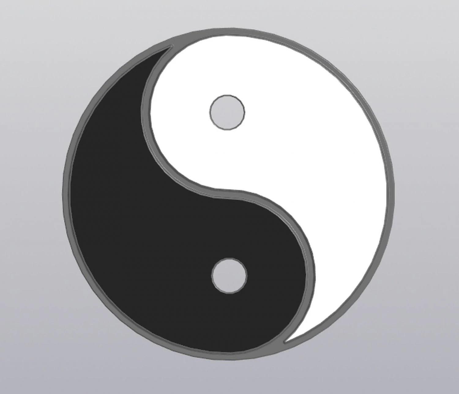 Cup coaster Yin Yang 3D Print Model .c4d .max .obj .3ds .fbx .stl .blend 