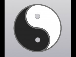 Cup coaster Yin Yang Modelo de impresión 3D