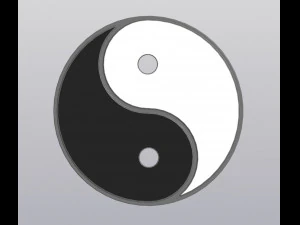 Sottobicchiere Yin Yang Modello di stampa 3D