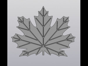 Cup coaster Maple leaf Modèles 3D en vedette