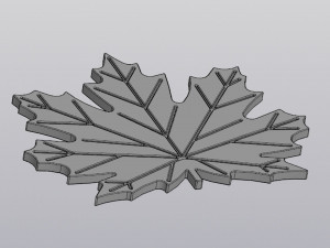 Cup coaster Maple leaf Modèles 3D en vedette