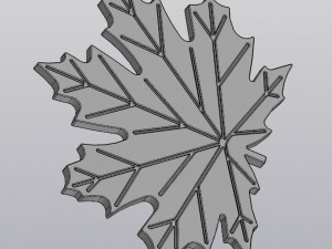 Cup coaster Maple leaf Modèles 3D en vedette