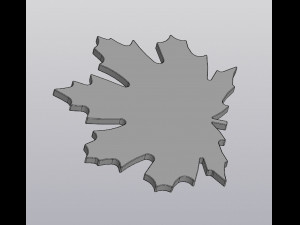 Cup coaster Maple leaf Modèles 3D en vedette