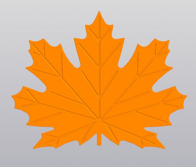 Cup coaster Maple leaf 3Dプリントモデル .c4d .max .obj .3ds .fbx .stl .blend