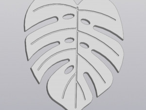 Cup coaster Monstera Leaf 3D-Druckmodell