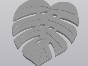 Cup coaster Monstera Leaf 3D-Druckmodell