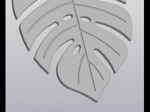 Cup coaster Monstera Leaf 3D-Druckmodell