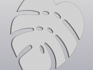 Cup coaster Monstera Leaf 3D-Druckmodell