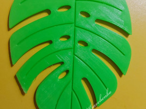 Cup coaster Monstera Leaf 3D-Druckmodell