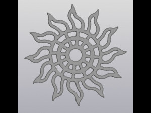 Cup coaster Sun 3Dプリントモデル