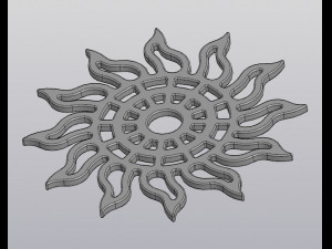 Cup coaster Sun 3Dプリントモデル