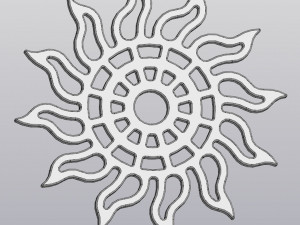 Cup coaster Sun 3Dプリントモデル