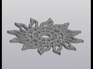 Cup coaster Sun 3Dプリントモデル