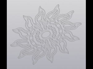 Cup coaster Sun 3Dプリントモデル