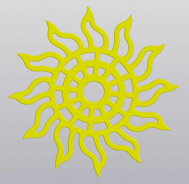 Base para copos Sol Modelo de Impressão 3D .c4d .max .obj .3ds .fbx .stl .blend