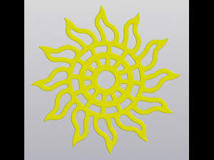 Cup coaster Sun 3D Print Model