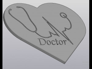 Cup coaster Doctor Modelo de impresión 3D