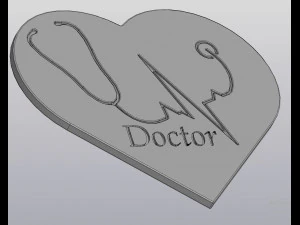 Cup coaster Doctor 3D Print Model