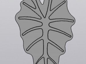 Cup coaster Alocasia leaf 3D Print Model