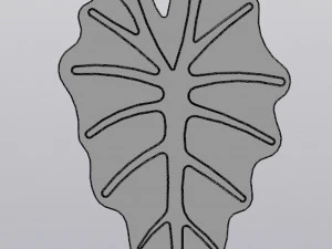 Cup coaster Alocasia leaf 3D Print Model