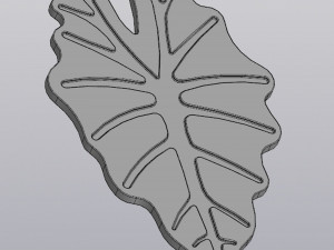 Cup coaster Alocasia leaf 3D Print Model