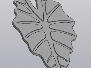 Cup coaster Alocasia leaf 3D Print Model