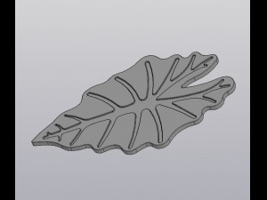 Cup coaster Alocasia leaf 3D Print Model