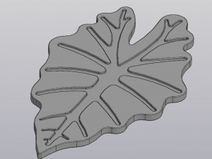 Cup coaster Alocasia leaf 3D Print Model