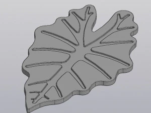 Cup coaster Alocasia leaf 3D Print Model
