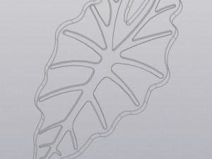 Cup coaster Alocasia leaf 3D Print Model