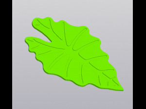 Cup coaster Alocasia leaf 3D Print Model