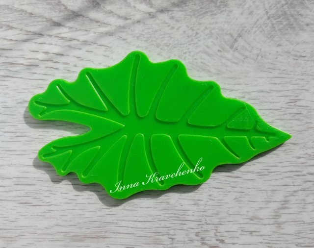 Cup coaster Alocasia leaf 3D Print Model .c4d .max .obj .3ds .fbx .stl .blend 