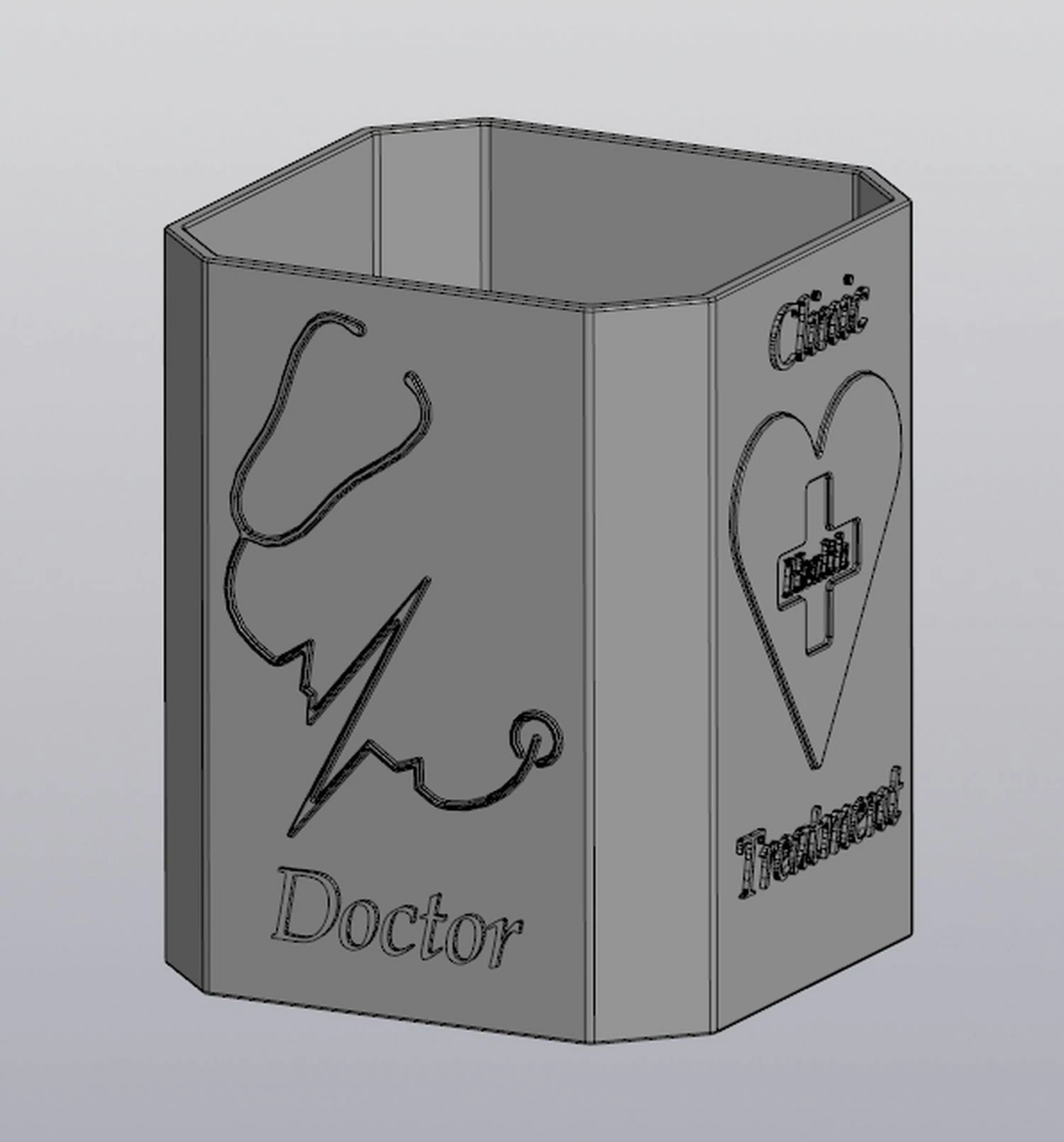 Doktor-Federhalter 3D Druckmodell .c4d .max .obj .3ds .fbx .stl .blend 